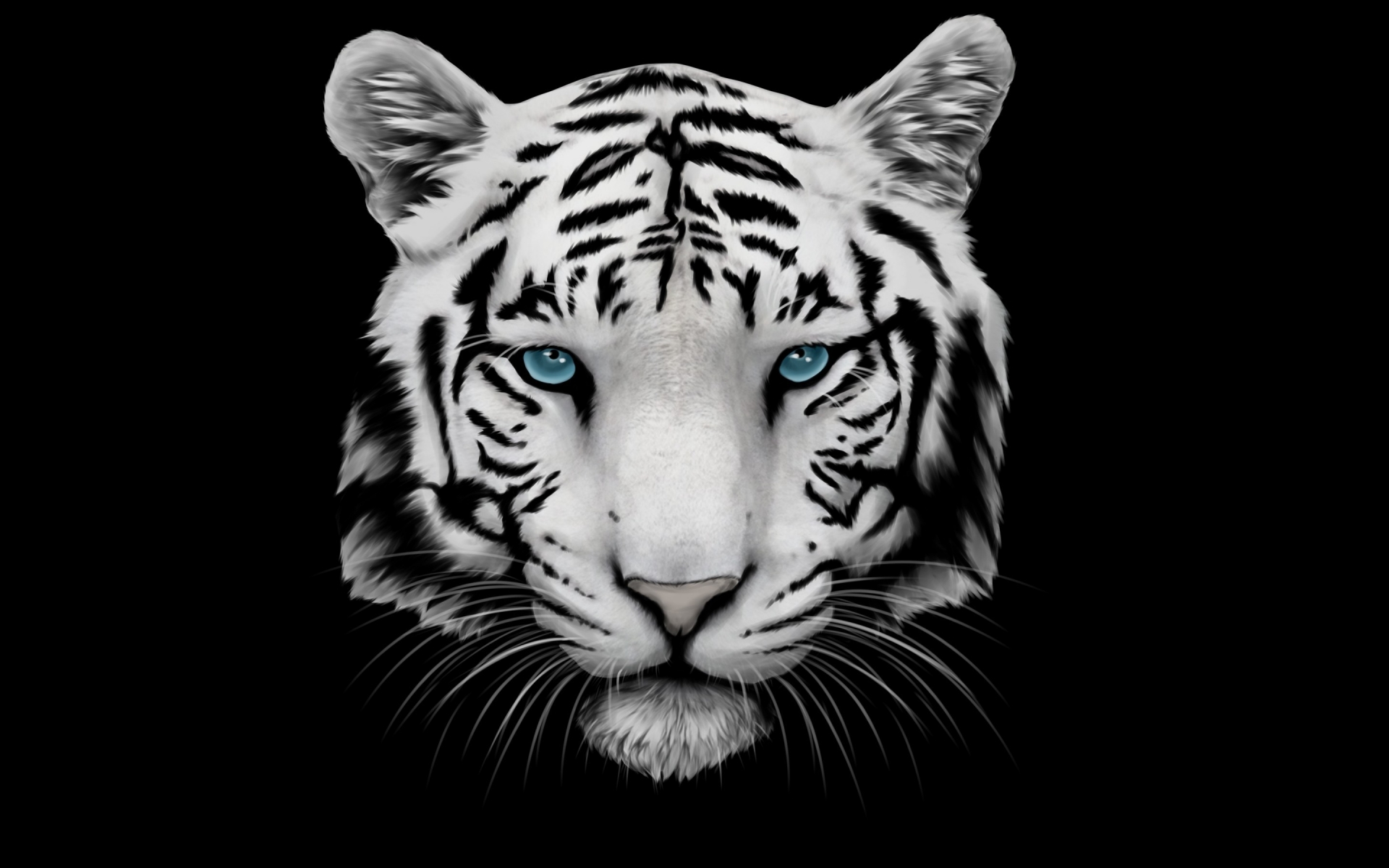 White Tiger and Blue Eyes for 1920 x 1200 widescreen resolution