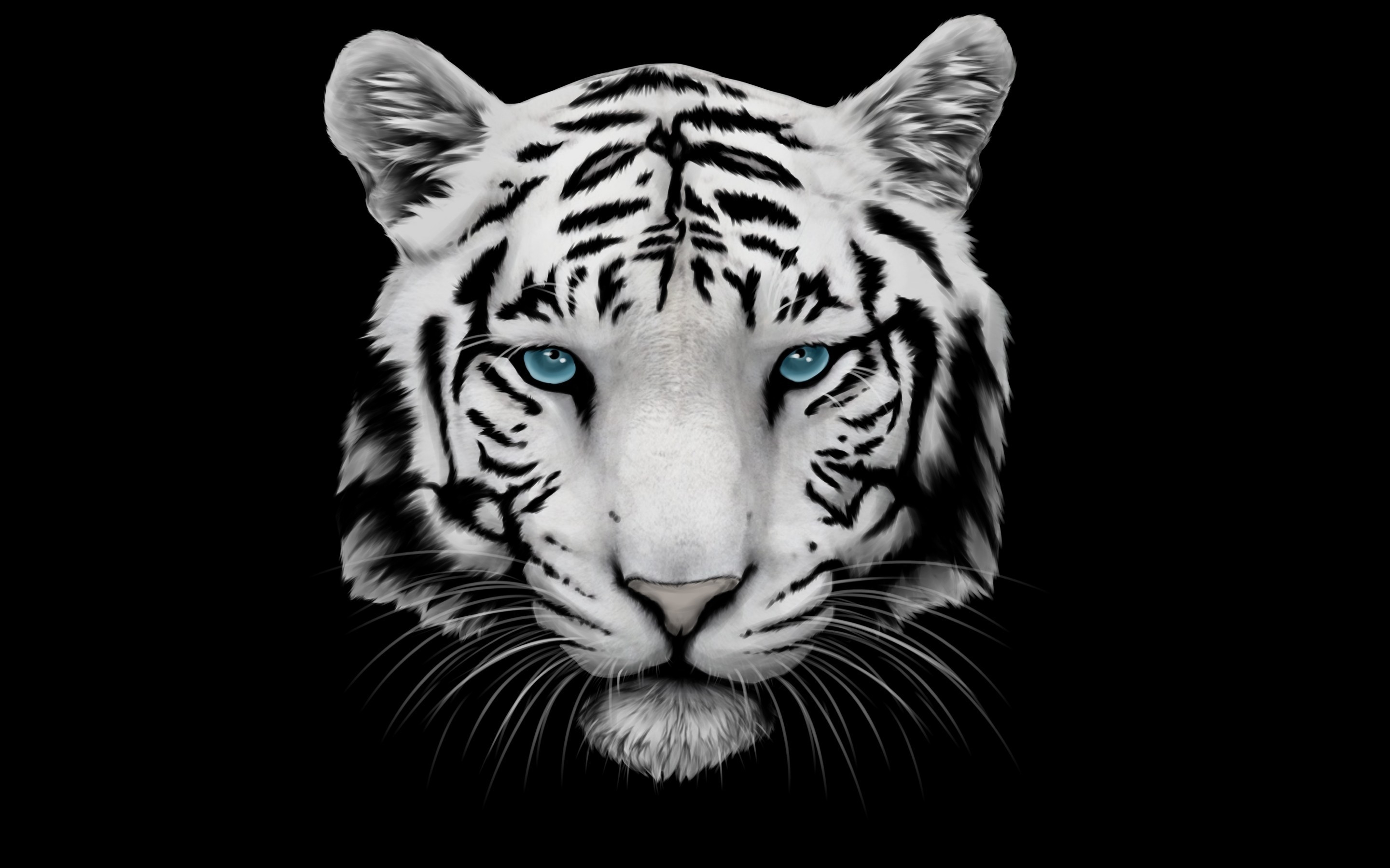 White Tiger and Blue Eyes for 2880 x 1800 Retina Display resolution