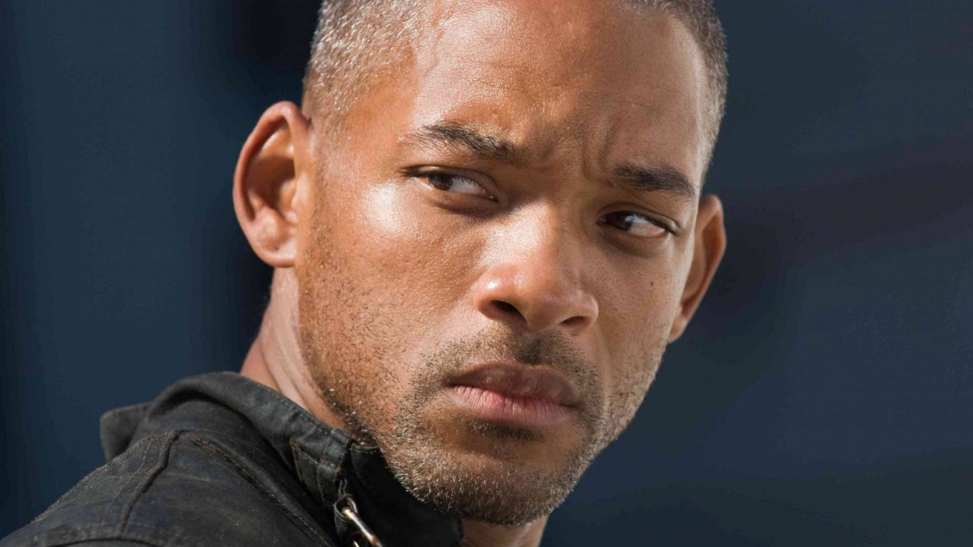 Will Smith Close Up for 1366 x 768 HDTV resolution