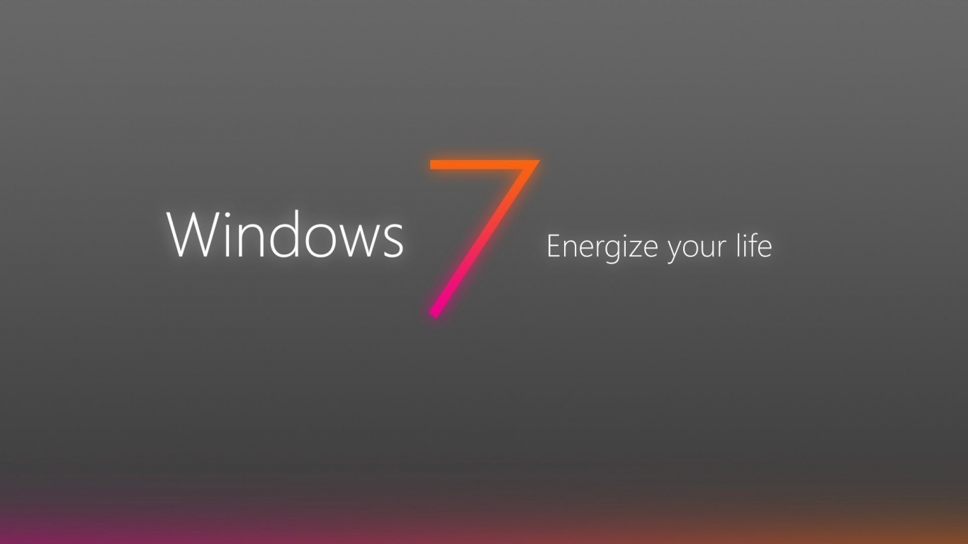 Windows 7 Energize for 1366 x 768 HDTV resolution