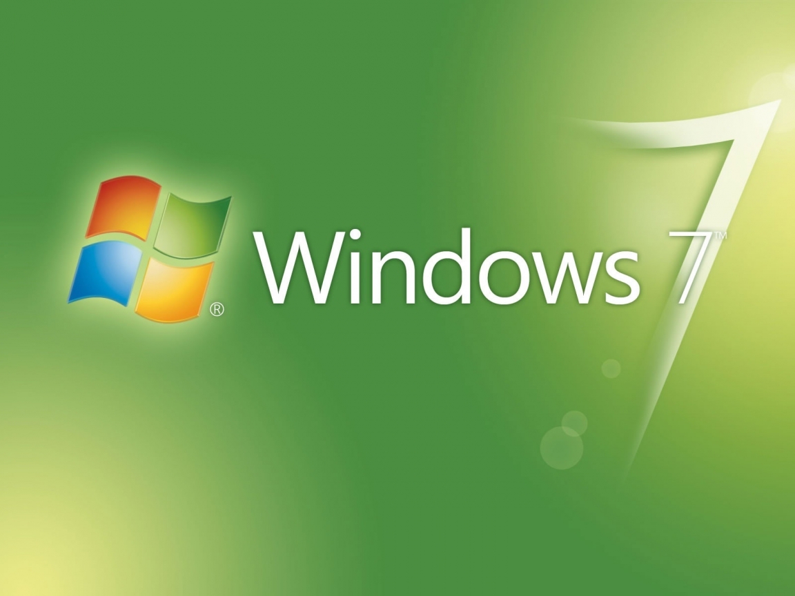 Windows 7 Green for 1152 x 864 resolution