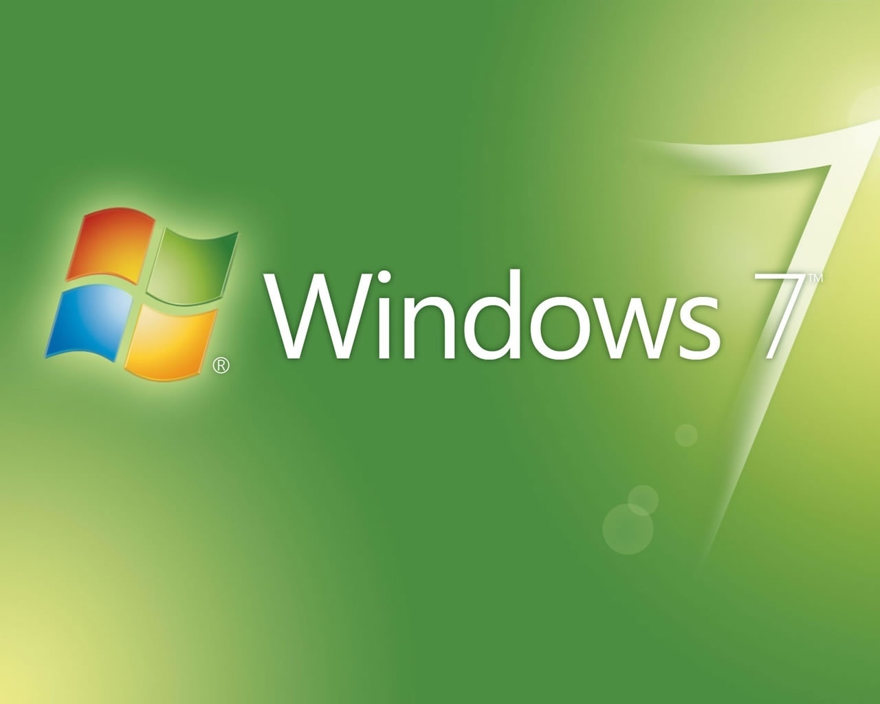 Windows 7 Green for 1280 x 1024 resolution