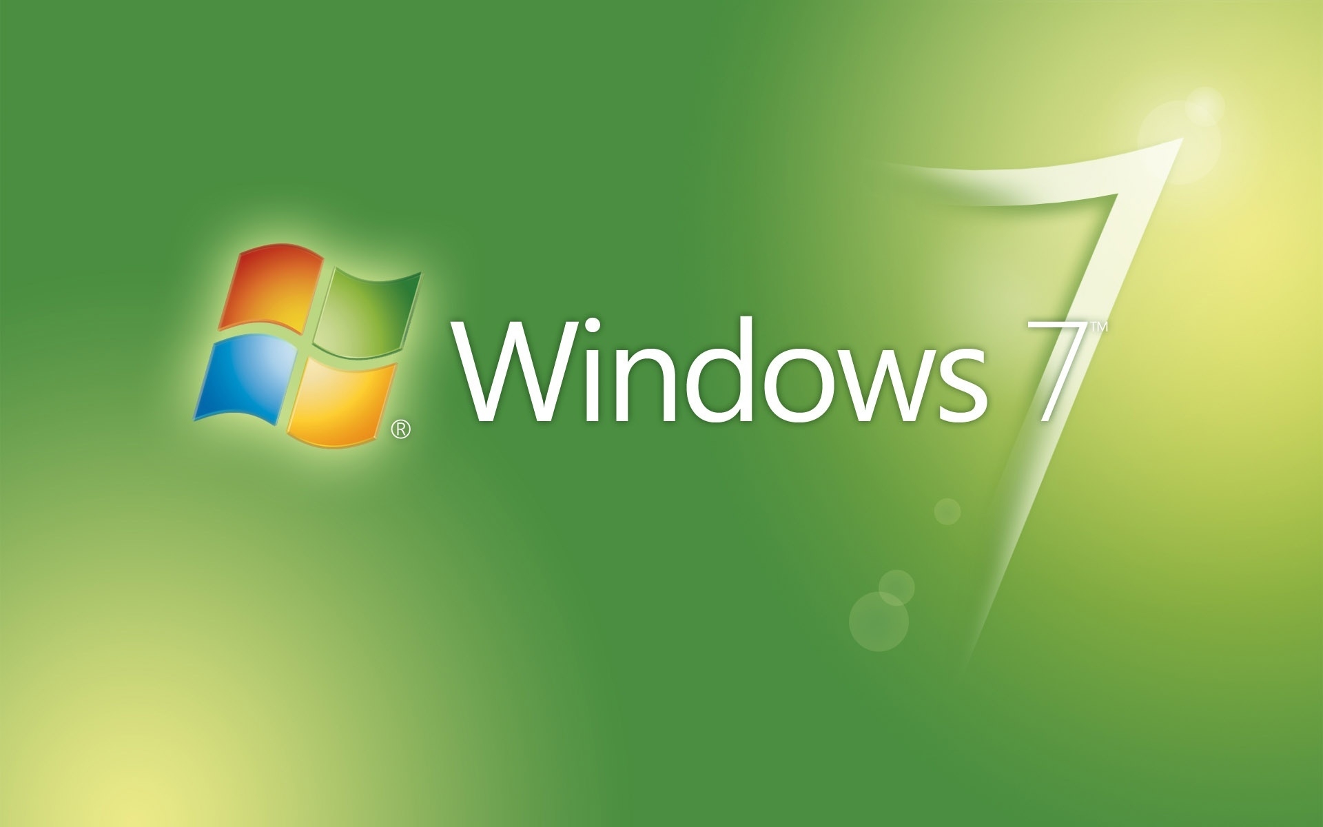 Windows 7 Green for 1920 x 1200 widescreen resolution