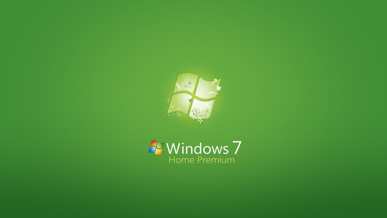 Windows 7 Home Premium Green for 1280 x 720 HDTV 720p resolution
