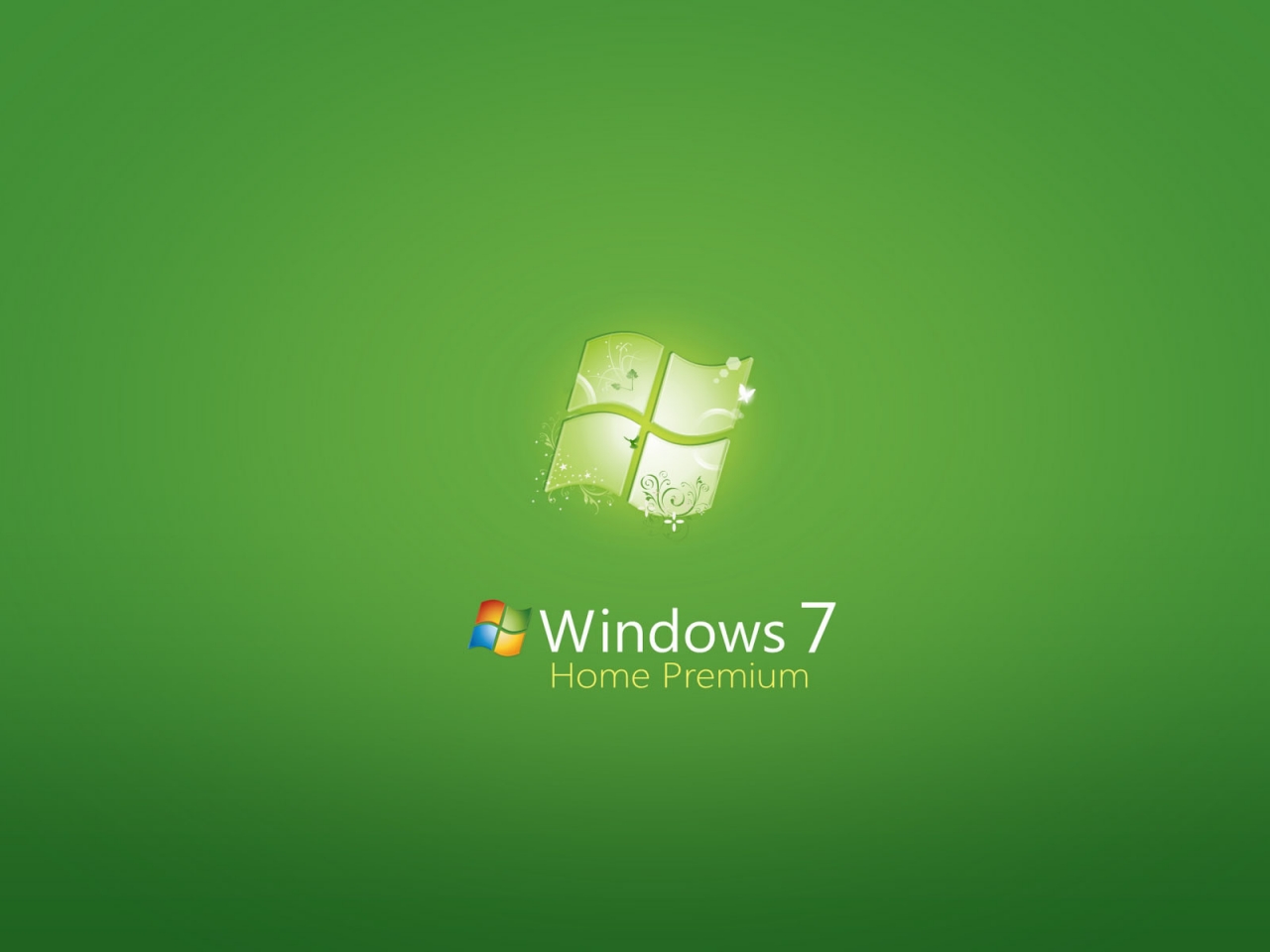 Windows 7 Home Premium Green for 1280 x 960 resolution