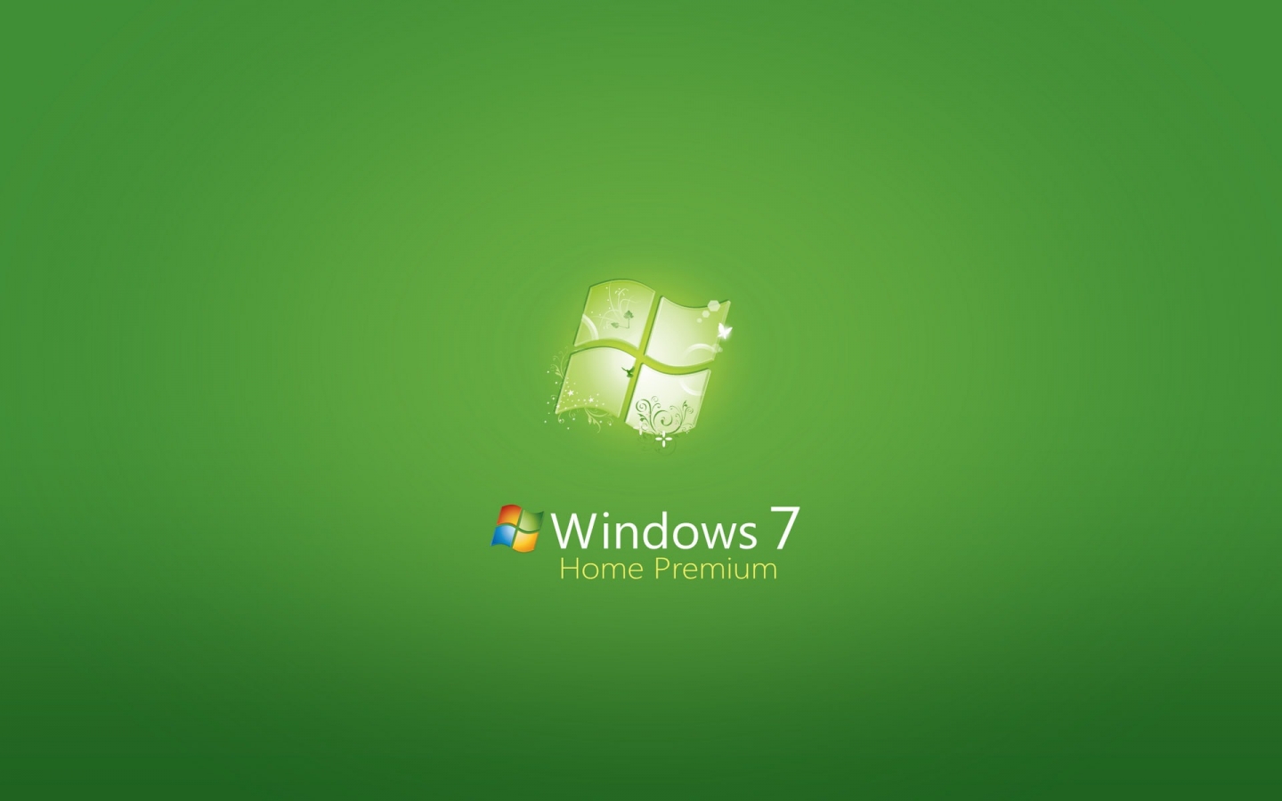 Windows 7 Home Premium Green for 1440 x 900 widescreen resolution