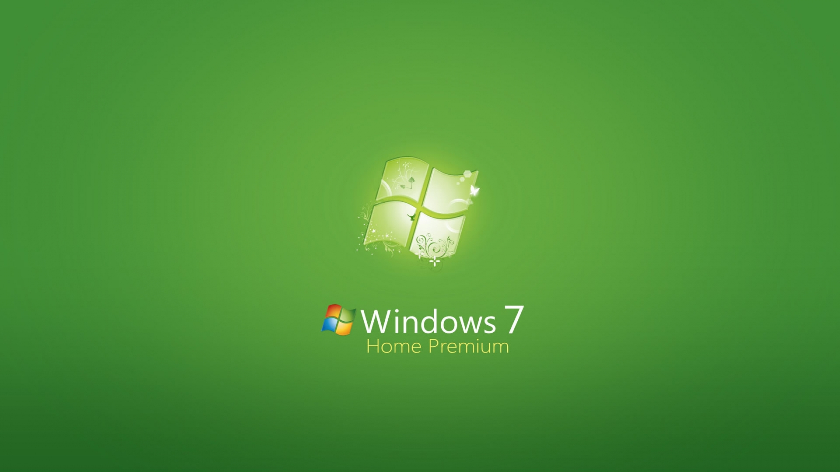 Windows 7 Home Premium Green for 1680 x 945 HDTV resolution