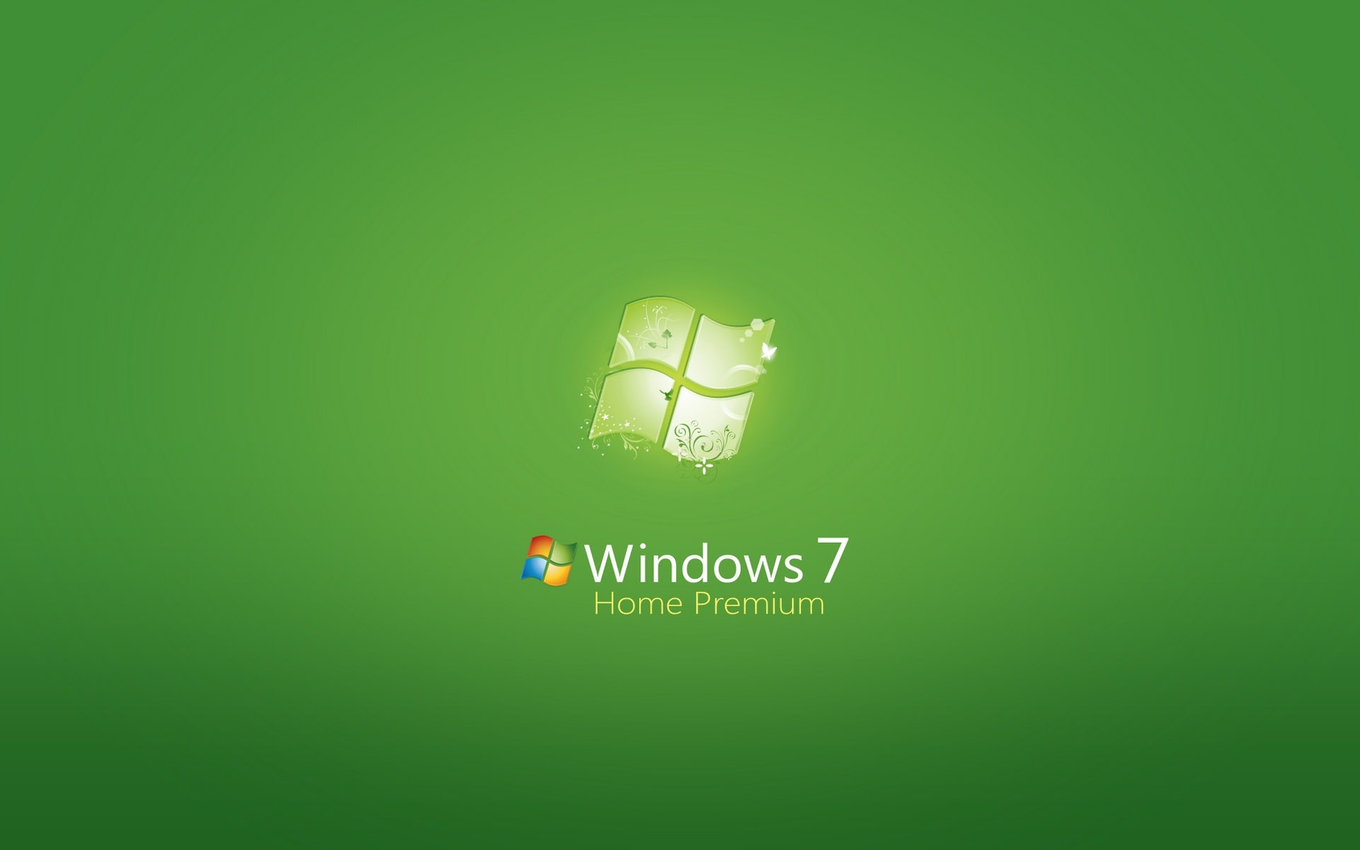 Windows 7 Home Premium Green for 1920 x 1200 widescreen resolution