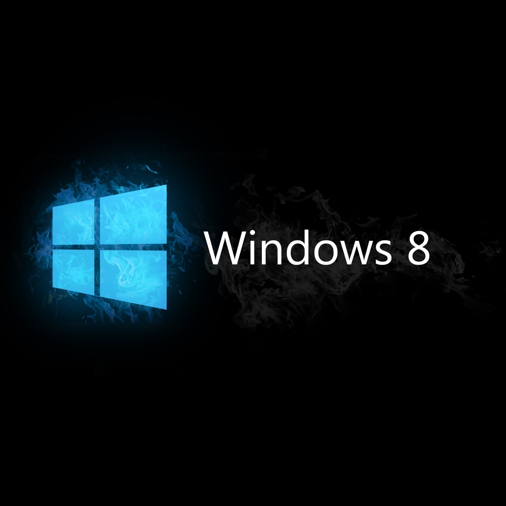Windows 8 Blue and Black for 1024 x 1024 iPad resolution