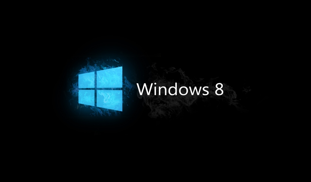 Windows 8 Blue and Black for 1024 x 600 widescreen resolution