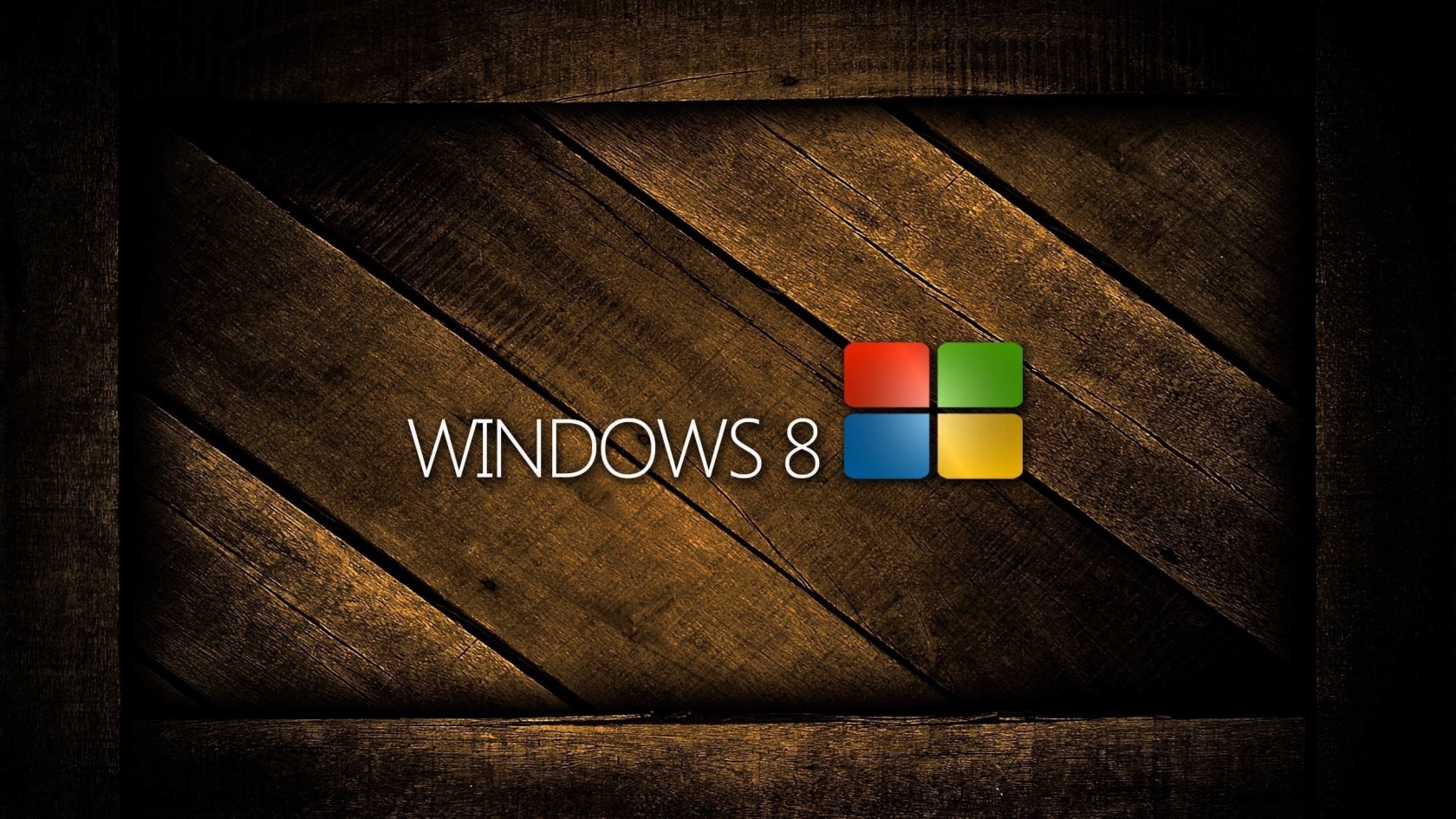 Windows 8 Wood for 1680 x 945 HDTV resolution