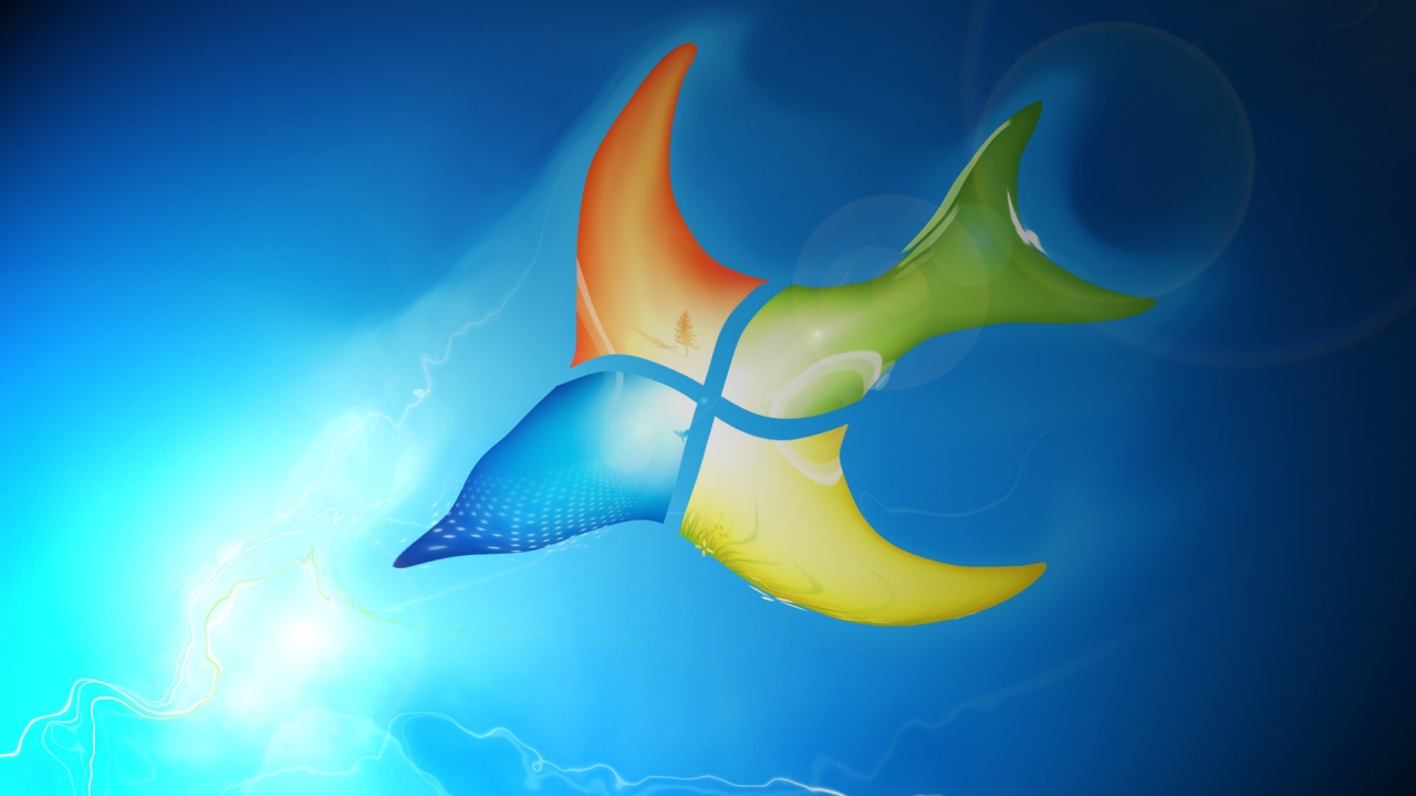 Windows Bird Logo for 1280 x 720 HDTV 720p resolution