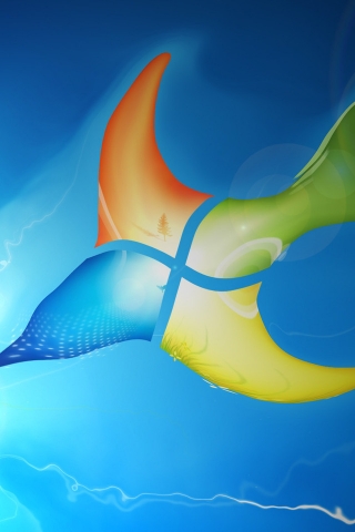 Windows Bird Logo for 320 x 480 iPhone resolution