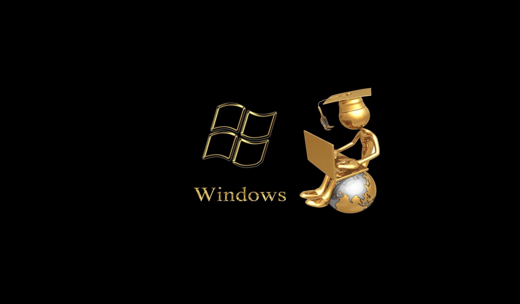 Windows Gold for 1024 x 600 widescreen resolution