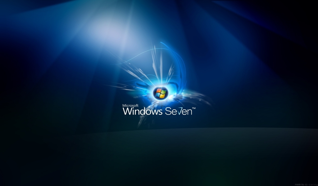 Windows Seven Glow for 1024 x 600 widescreen resolution