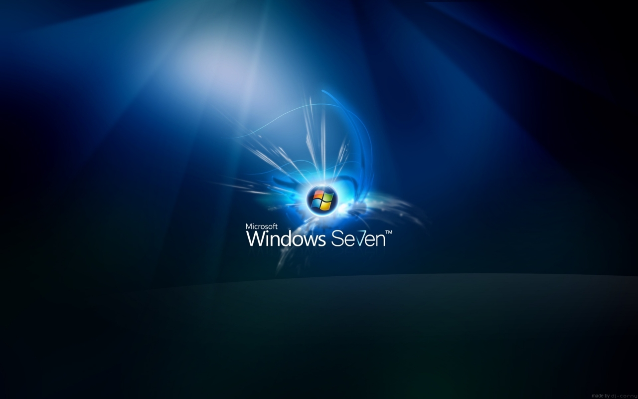 Windows Seven Glow for 1280 x 800 widescreen resolution
