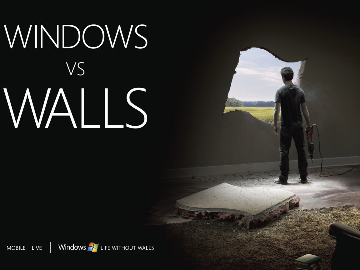Windows vs Walls for 1152 x 864 resolution
