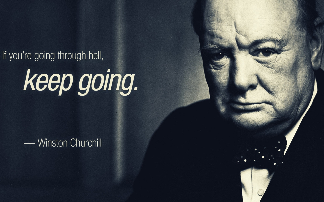 Winston Churchill Quote for 1280 x 800 widescreen resolution