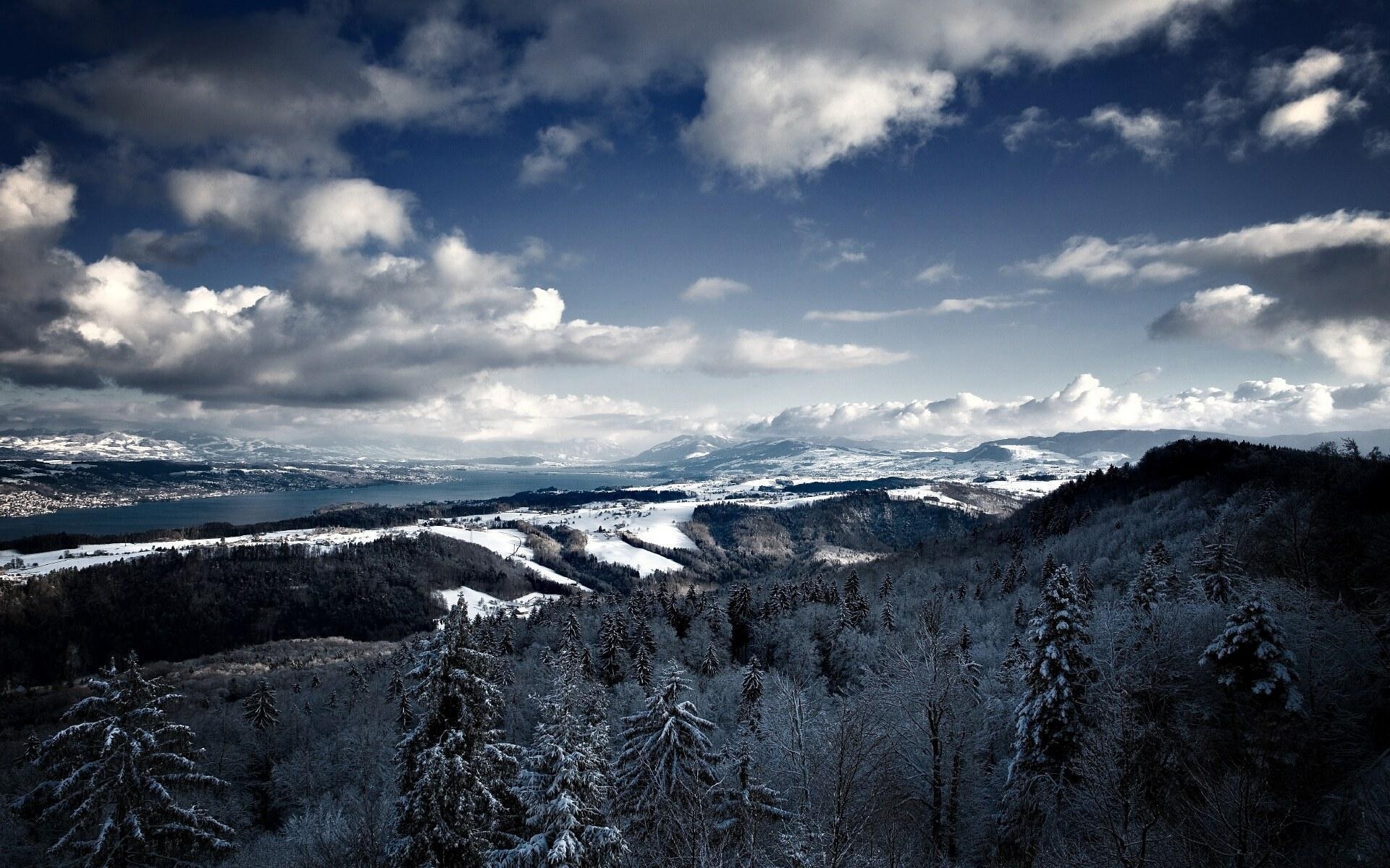 Winter Mountain View for 1920 x 1200 widescreen resolution