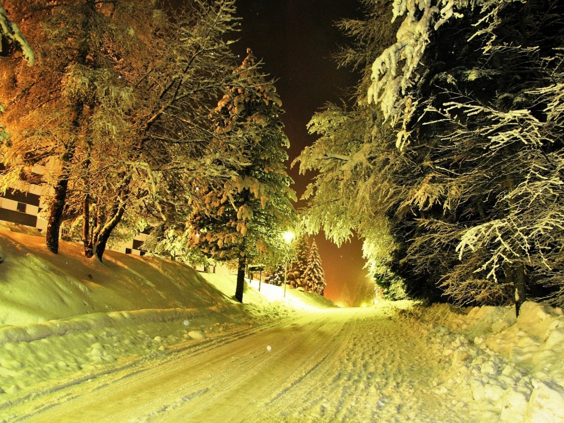 Winter Night for 1152 x 864 resolution