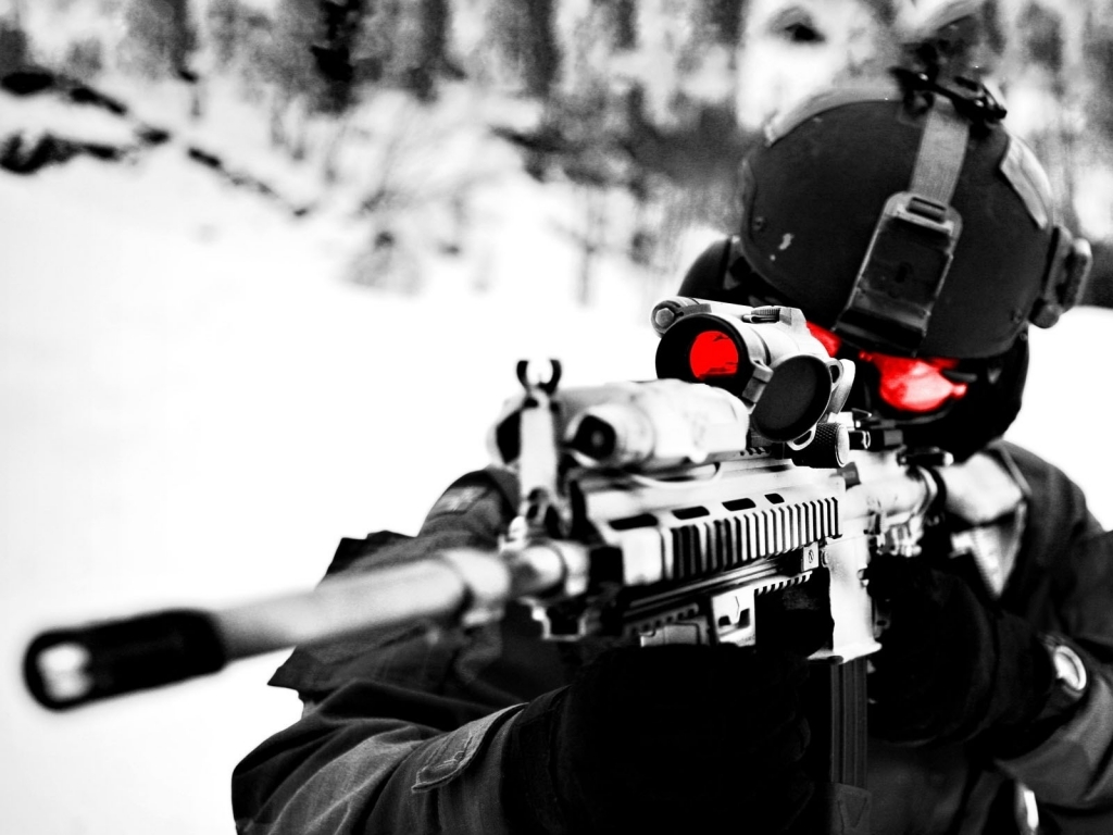 Winter Sniper for 1024 x 768 resolution