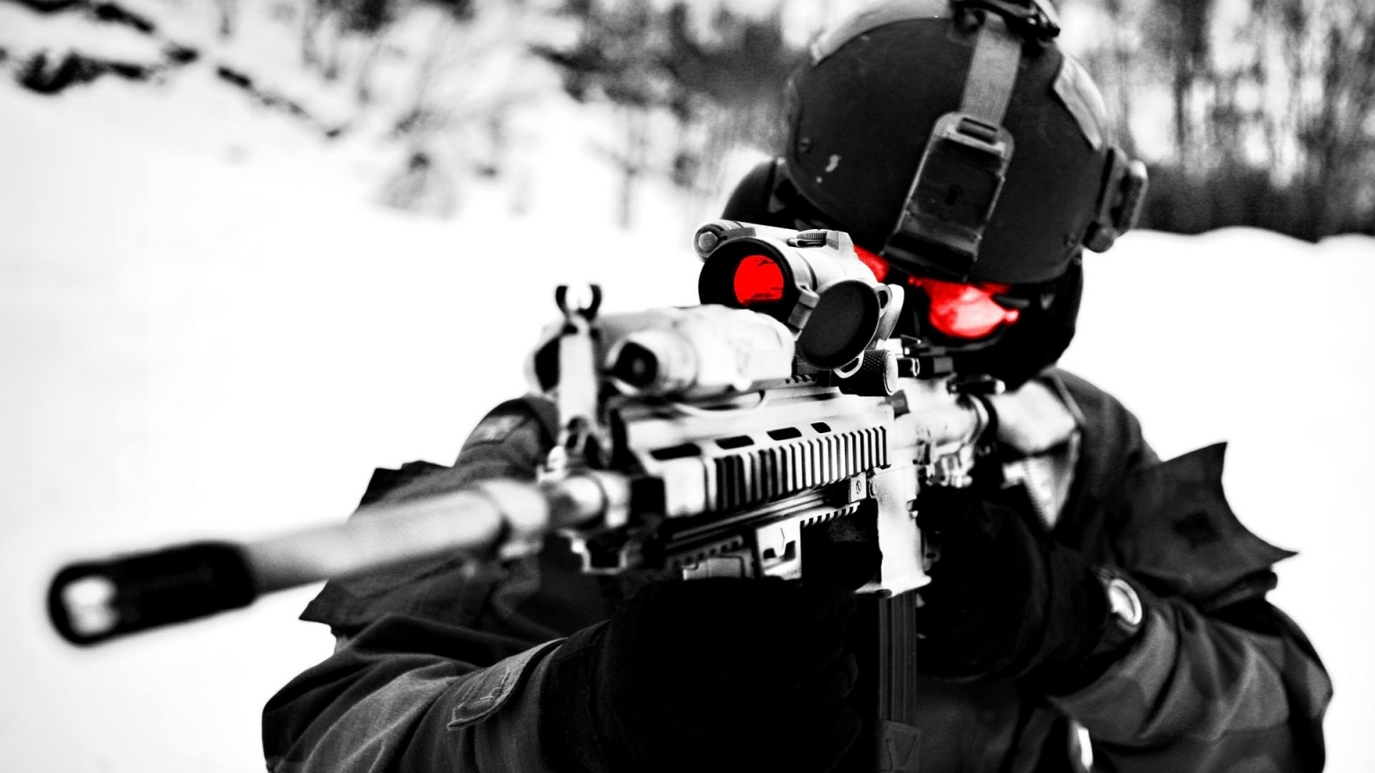 Winter Sniper for 1536 x 864 HDTV resolution