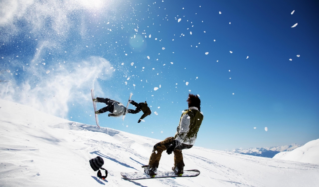 Winter Snowboarding for 1024 x 600 widescreen resolution