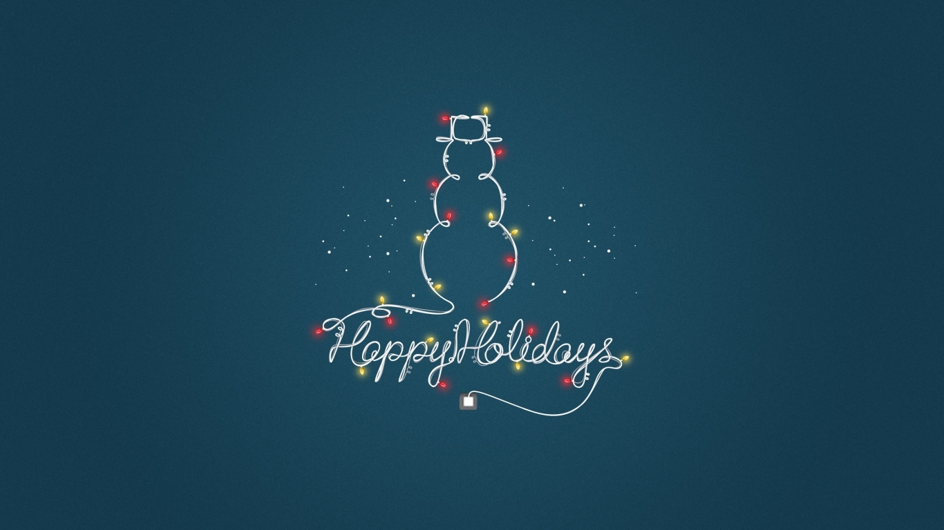 Wish You Happy Holidays for 1366 x 768 HDTV resolution