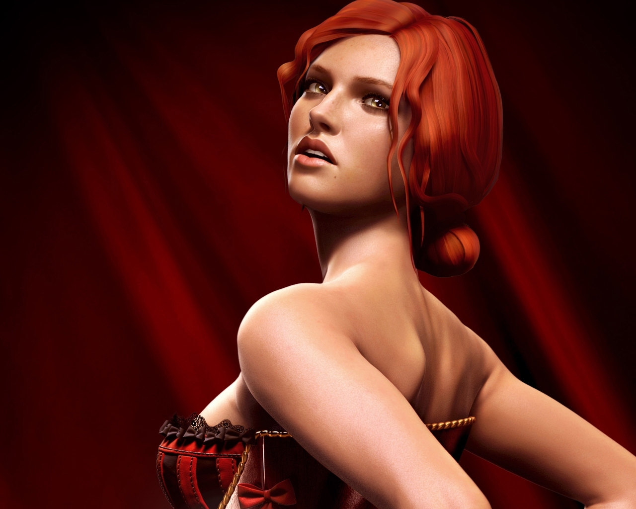 Witcher 2 Assassins Kings Triss Merigold for 1280 x 1024 resolution