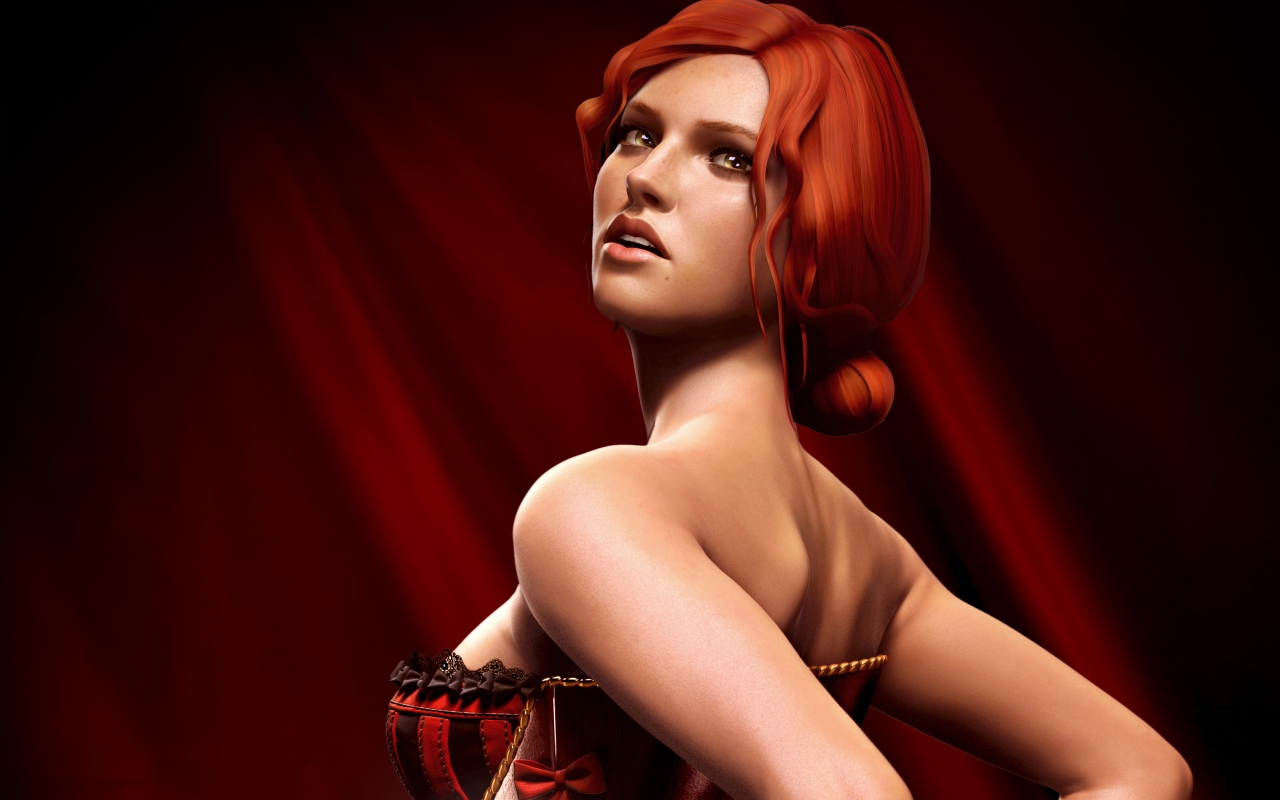 Witcher 2 Assassins Kings Triss Merigold for 1280 x 800 widescreen resolution