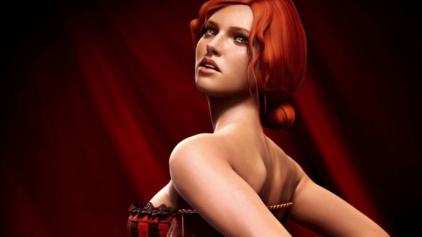 Witcher 2 Assassins Kings Triss Merigold for 1366 x 768 HDTV resolution