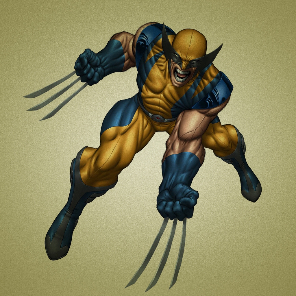 Wolverine Anime for 1024 x 1024 iPad resolution