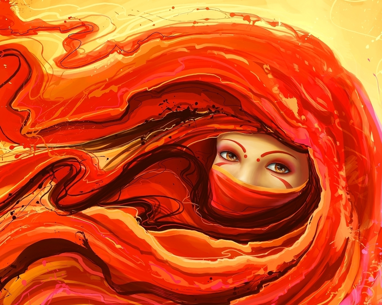 Woman Face Art for 1280 x 1024 resolution