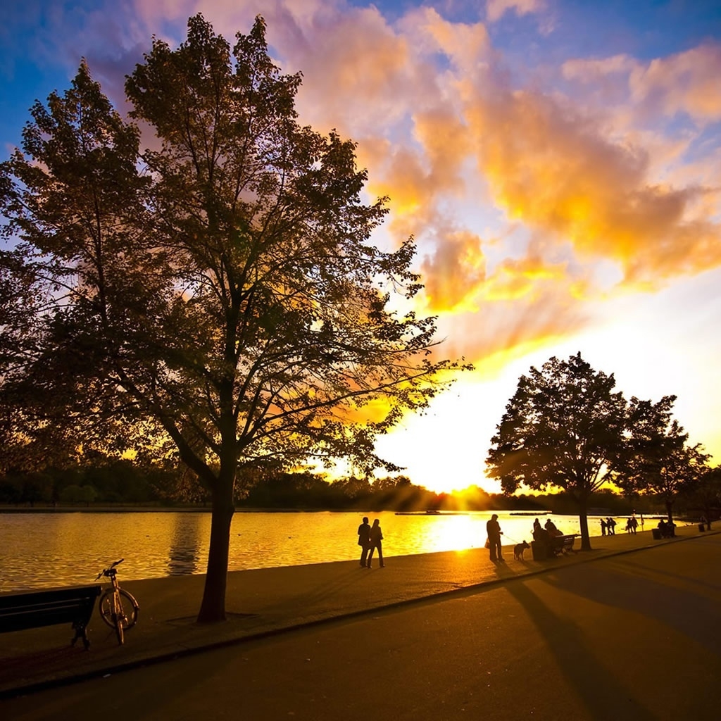 Wonderful Autumn Sunset for 1024 x 1024 iPad resolution