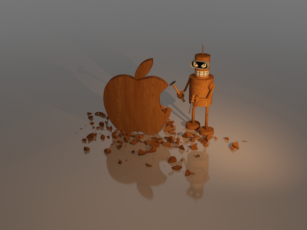 Wood Apple Sculpture for 1024 x 768 resolution