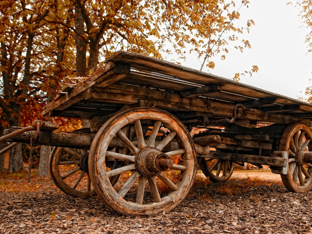 Wood Cart for 1024 x 768 resolution