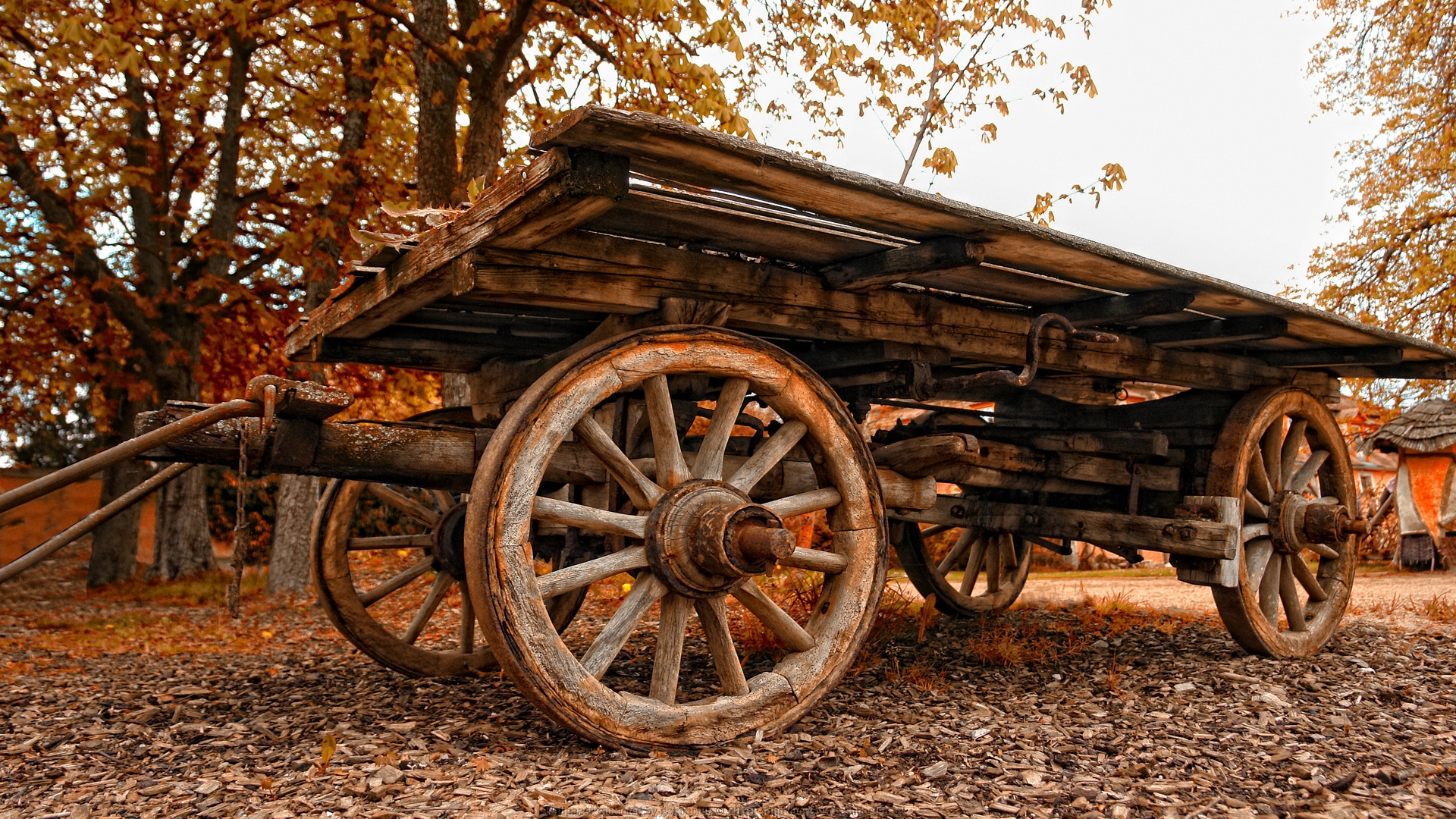 Wood Cart for 1920 x 1080 HDTV 1080p resolution