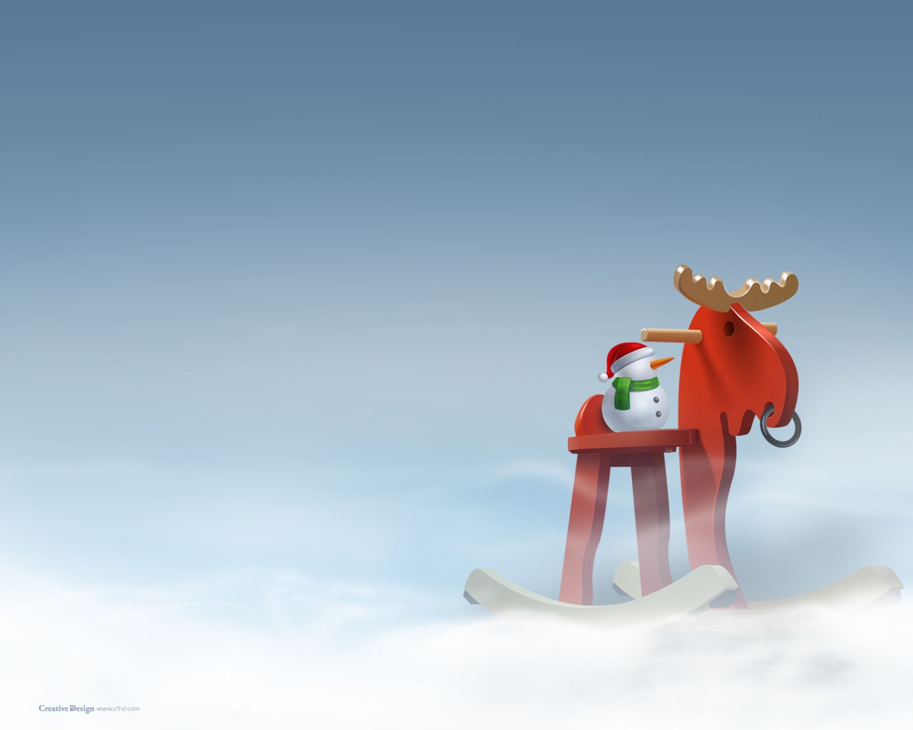 Wood Reindeer for 1280 x 1024 resolution