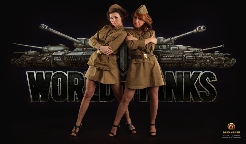 World of Tanks Girls for 1024 x 600 widescreen resolution