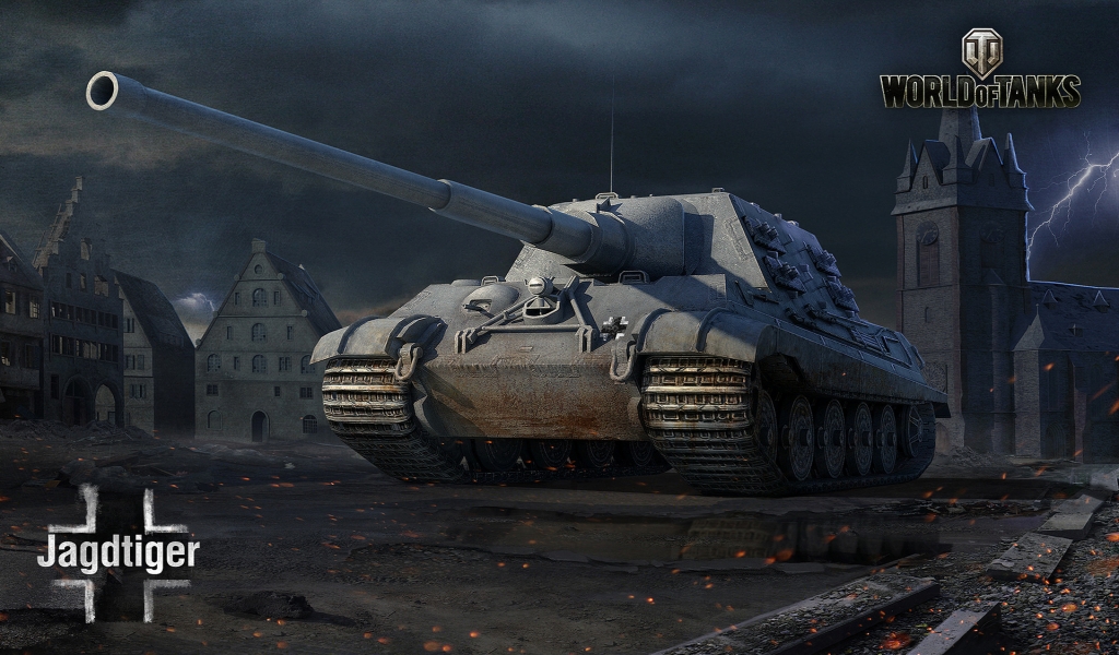 World of Tanks Jagdtiger for 1024 x 600 widescreen resolution