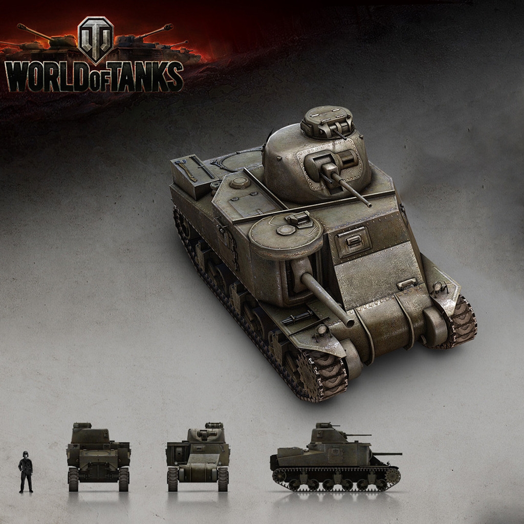 World of Tanks M3 Lee for 1024 x 1024 iPad resolution