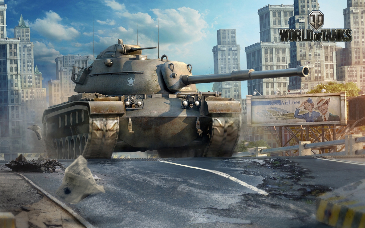 World of Tanks M48A1 for 1280 x 800 widescreen resolution