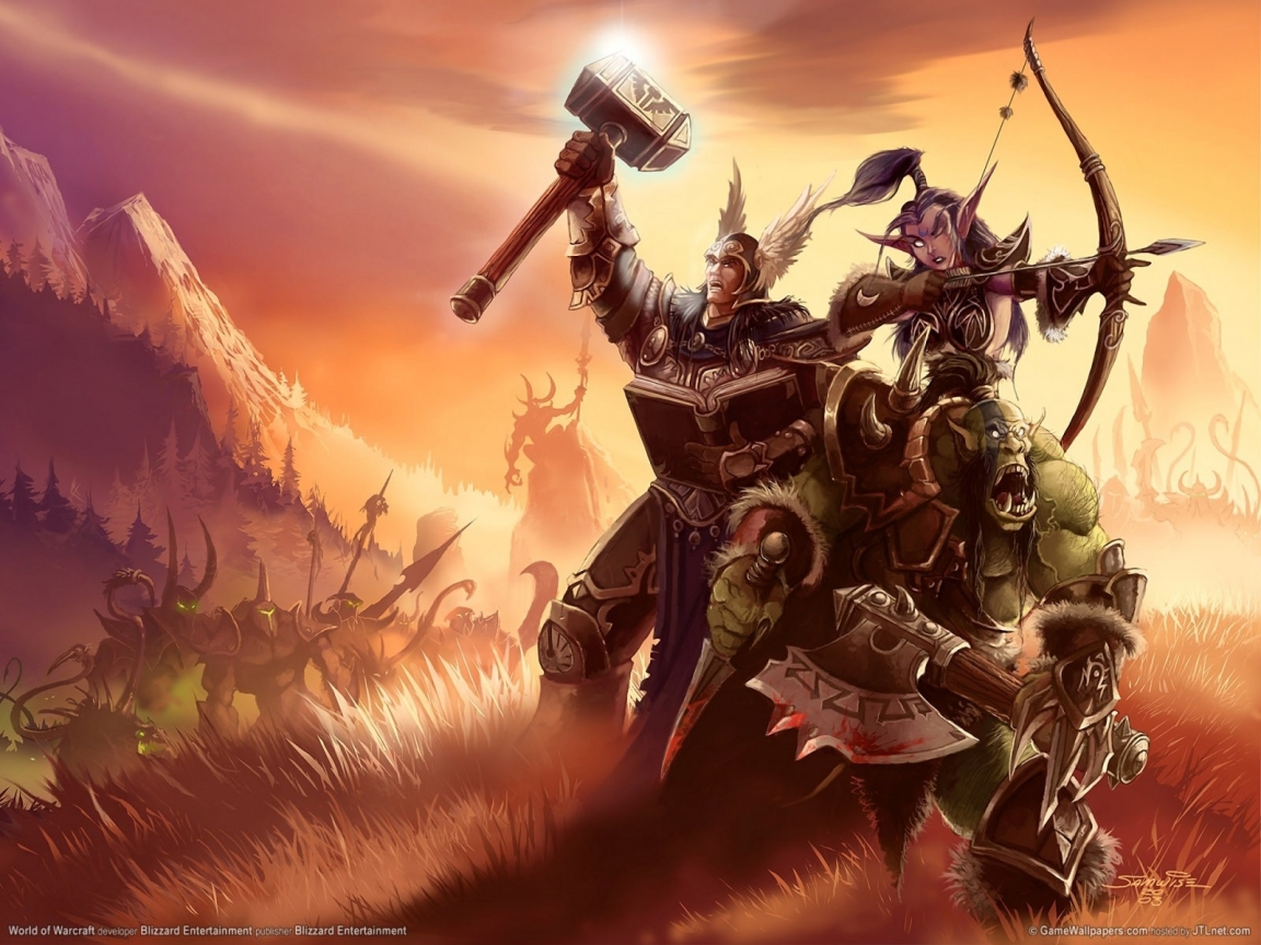 World of Warcraf Fight Poster for 1152 x 864 resolution