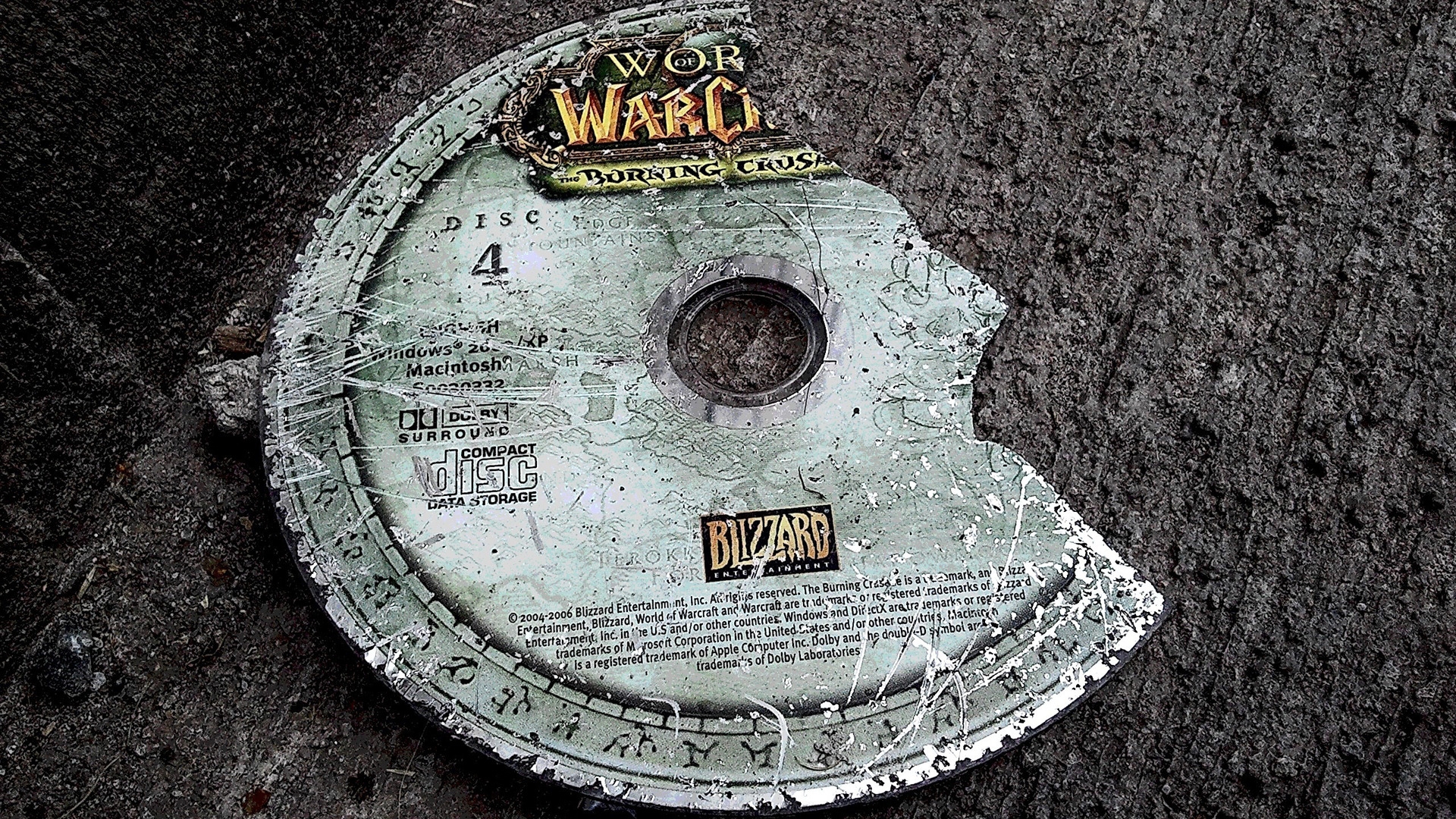 World of Warcraft Disc for 1920 x 1080 HDTV 1080p resolution