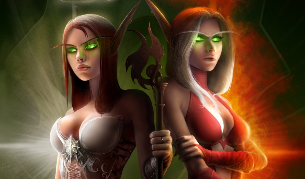 World of Warcraft Elf Costumes for 1024 x 600 widescreen resolution