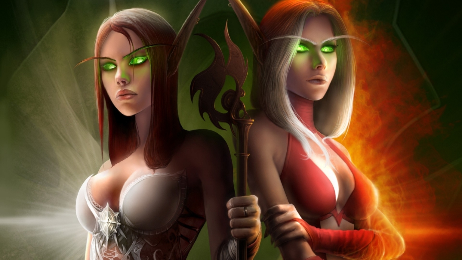 World of Warcraft Elf Costumes for 1536 x 864 HDTV resolution