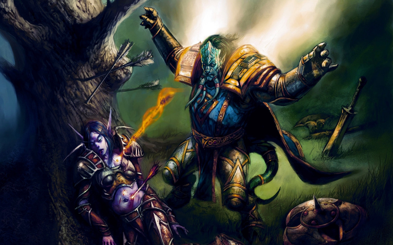 World of Warcraft Fight for 1280 x 800 widescreen resolution