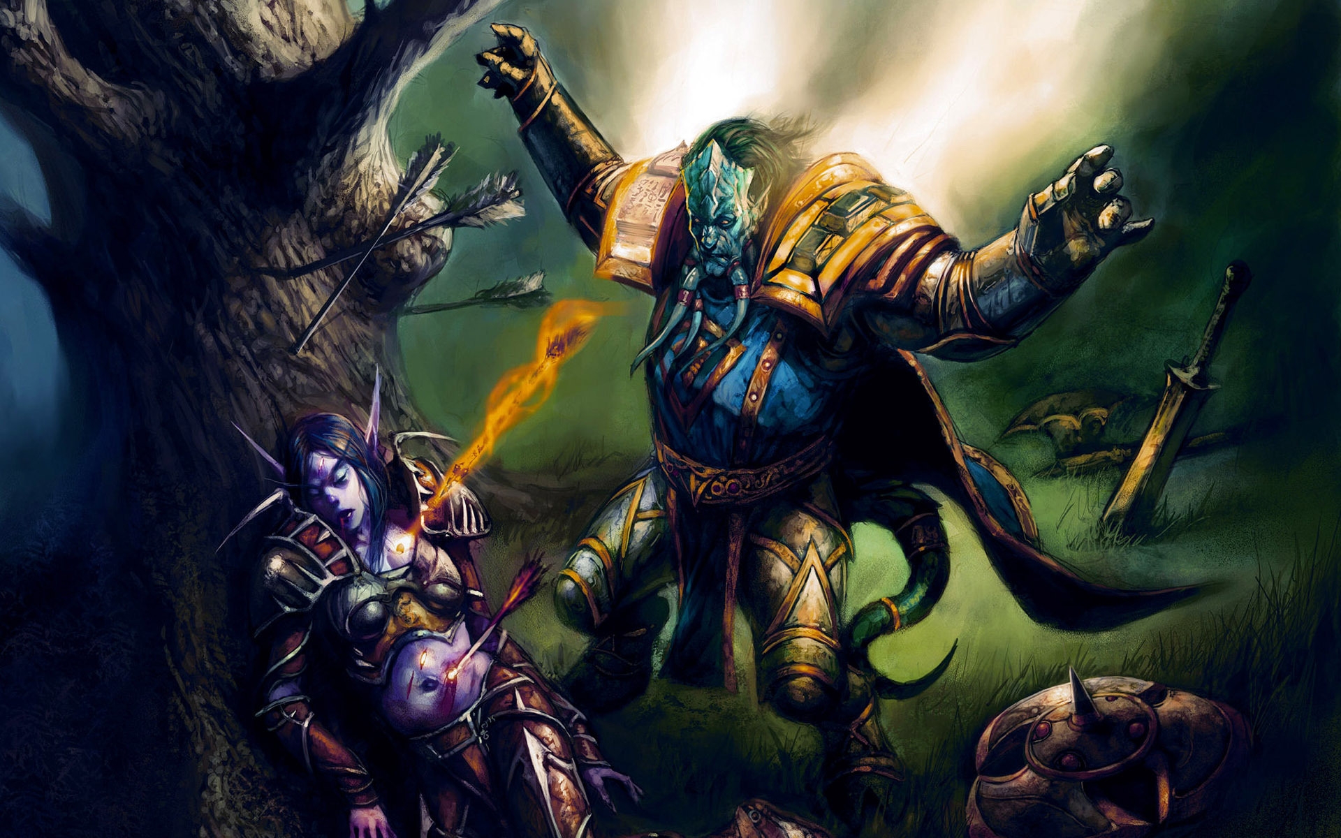World of Warcraft Fight for 1920 x 1200 widescreen resolution