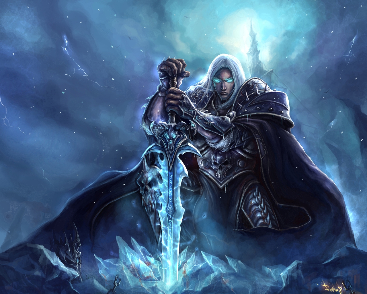 World of Warcraft Lich King Art for 1280 x 1024 resolution