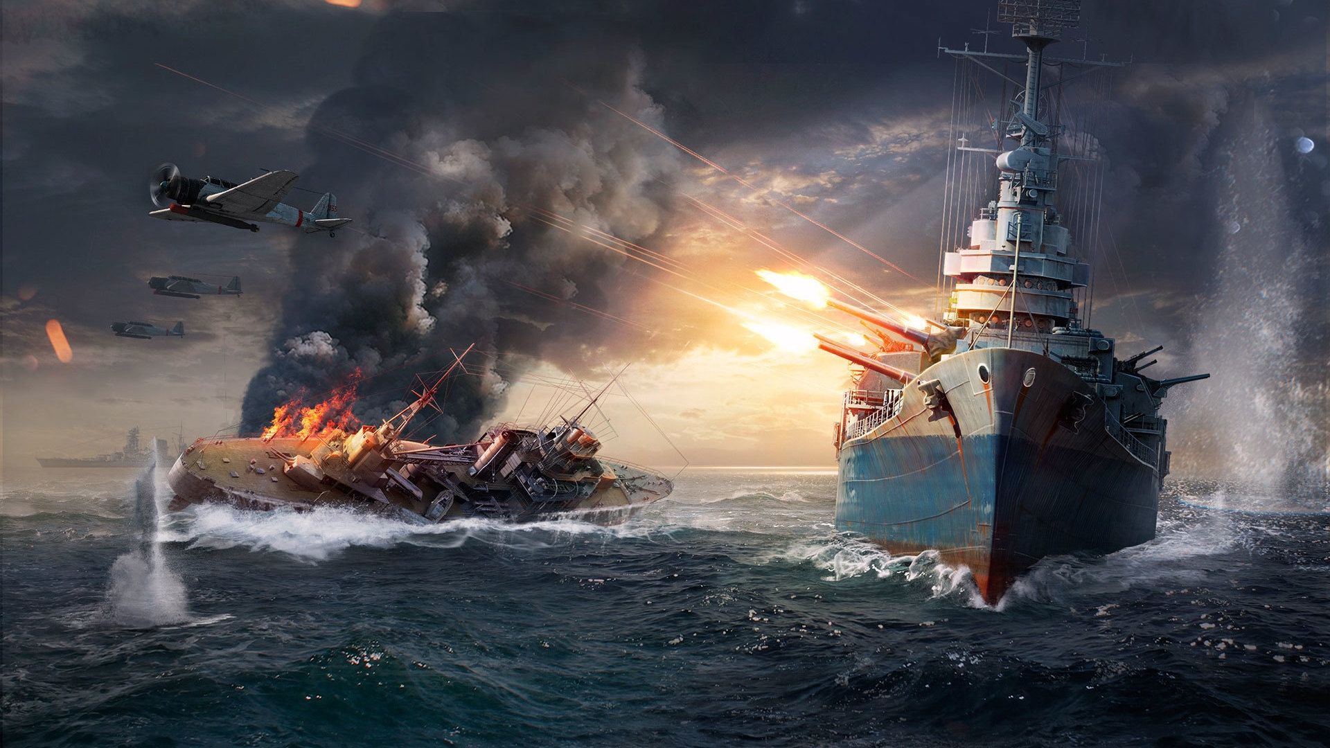 World of Warships  for 1920 x 1080 HDTV 1080p resolution